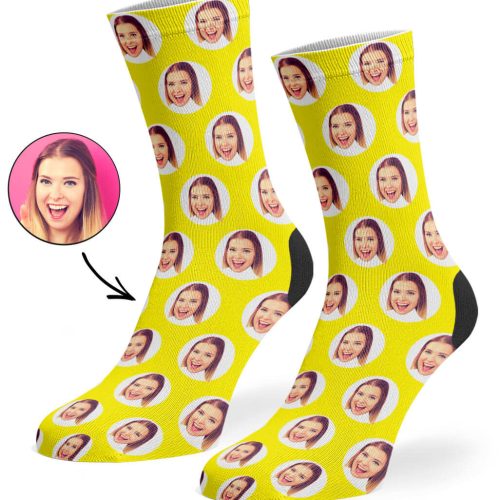 Yellow Polka Circle Socks