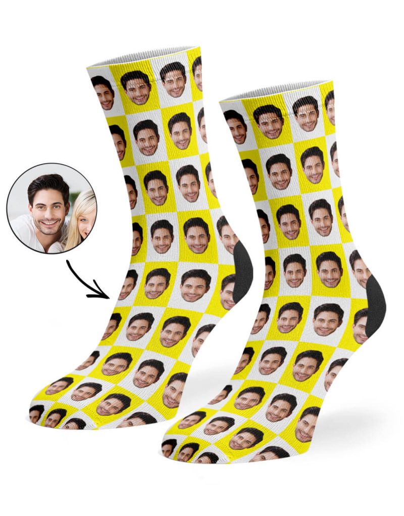 Yellow Poser Face Socks