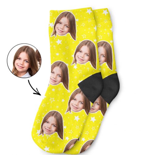 Star Pattern Kids Photo Socks