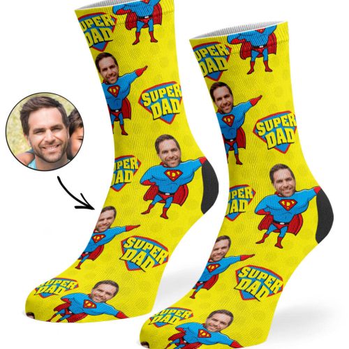 Yellow Super Dad Socks