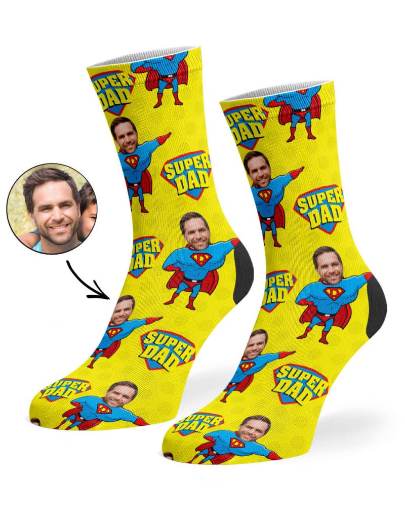 Yellow Super Dad Socks