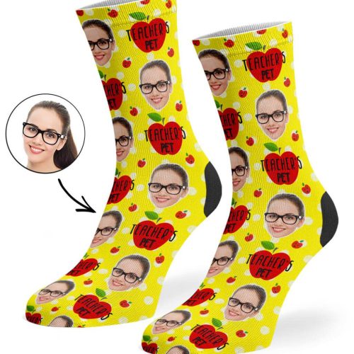 Yellow Teacher s Pet Socks