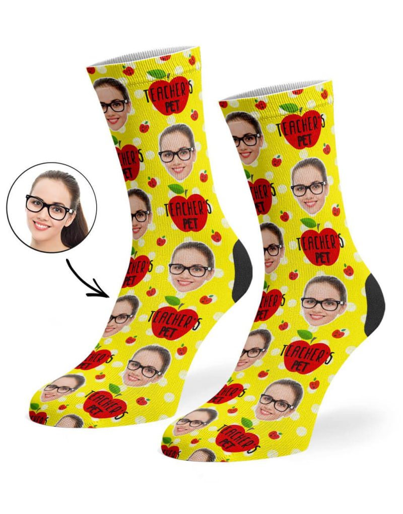 Yellow Teacher s Pet Socks