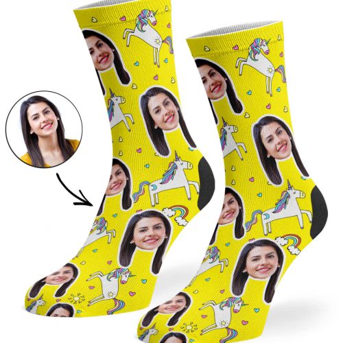 Yellow Unicorn Socks