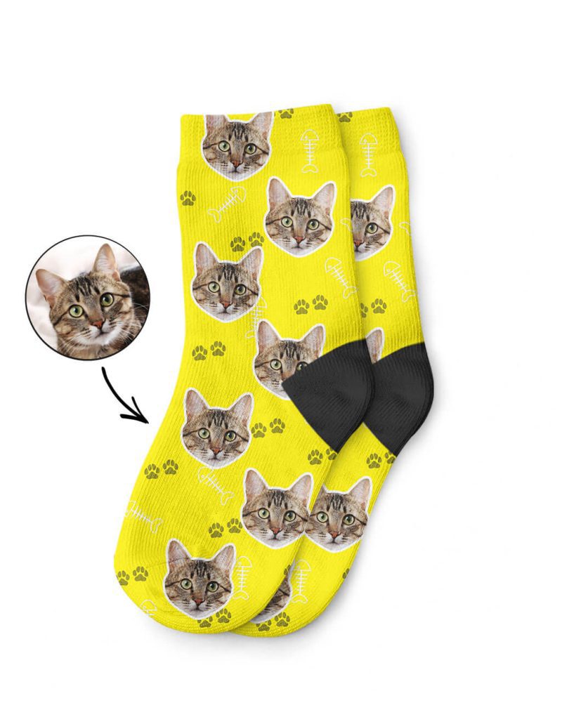 My Cat On Custom Childrens Socks