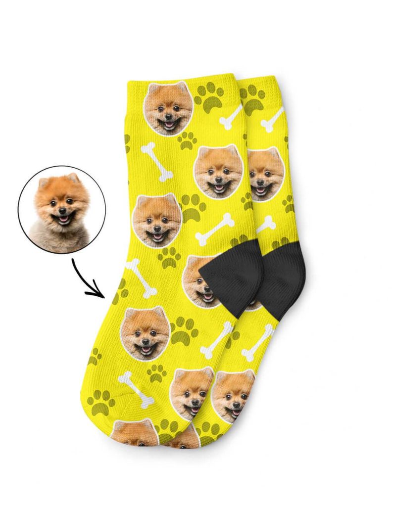 Yellow Your Dog On Kids Socks 1