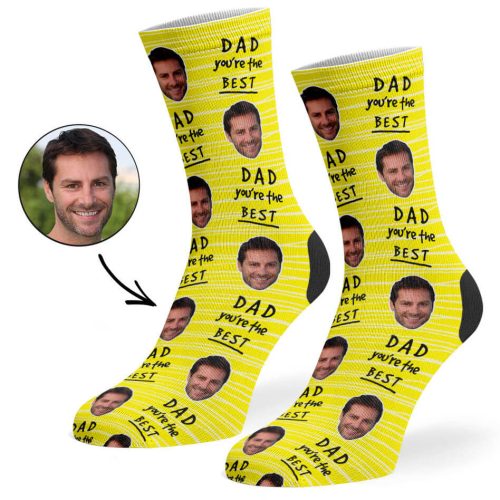 Yellow Dad You re The Best Socks