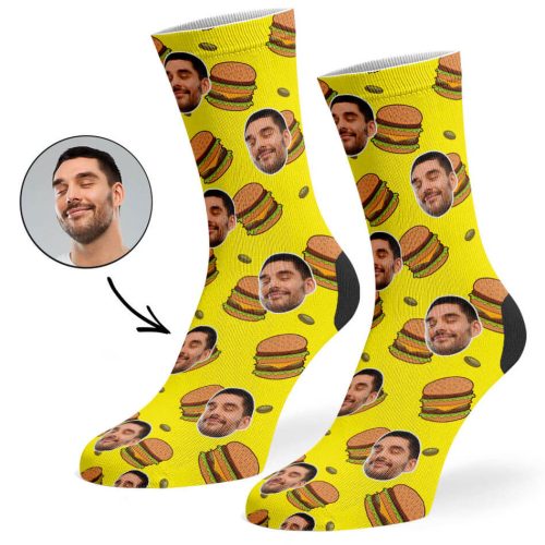 Yellow Mmmm Burger Socks