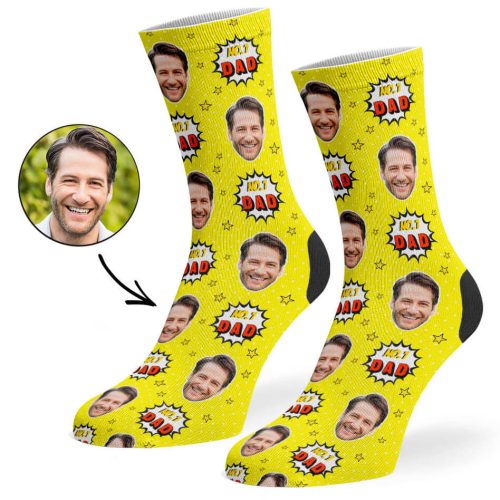 Yellow No.1 Dad Socks