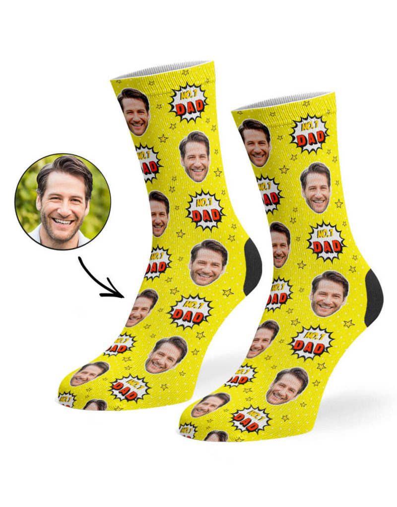 Yellow No.1 Dad Socks