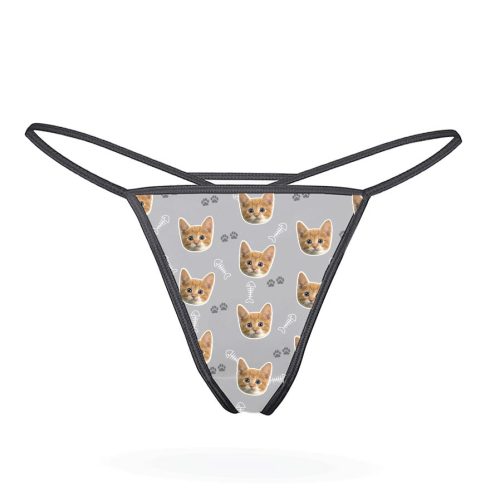 Your Cat Thong grey