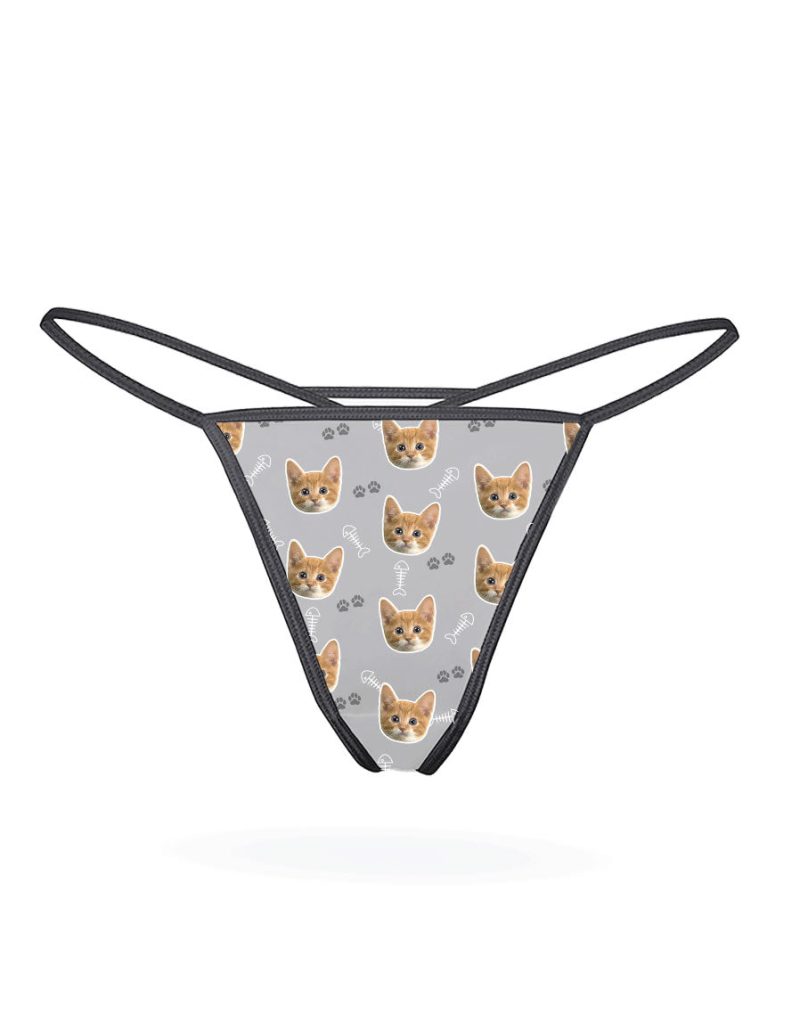 Your Cat Thong grey