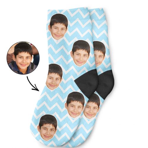 Zig Zag Kids Face Socks