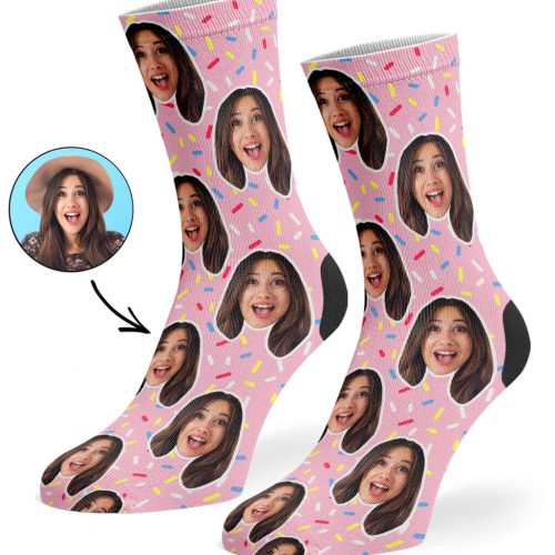 baby Pink Donut Sprinkles Socks