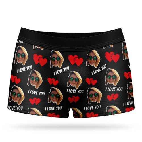 black i love you boxers