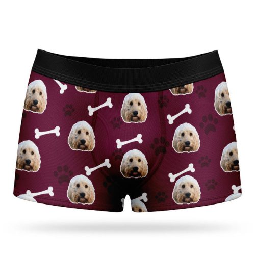 burgundy boxer shorts