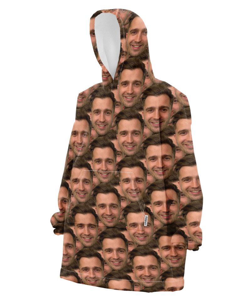 face mash hoodie blanket