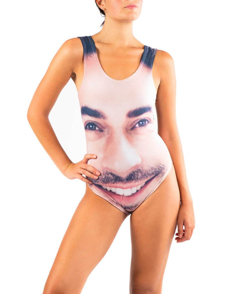 face splat swimsuit