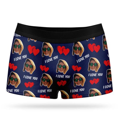 navy love you boxers