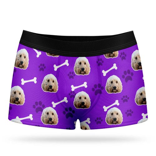 purple boxer shorts