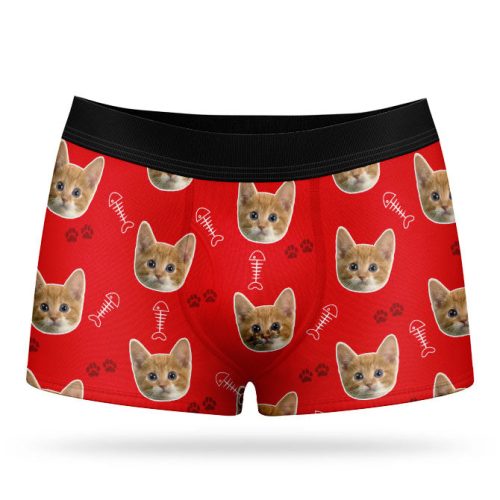 red cat boxer shorts