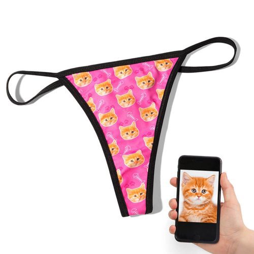 your cat print thong