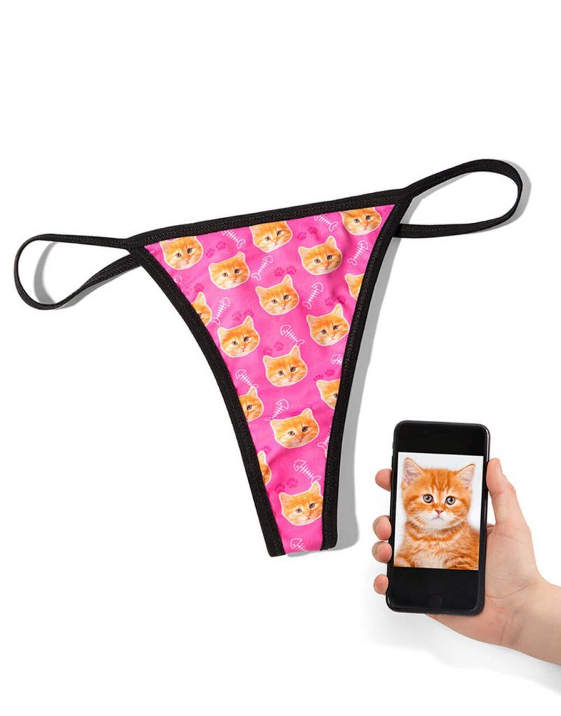 your cat print thong